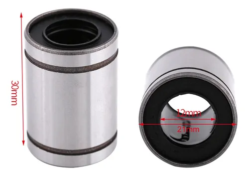 Buje Rodamiento Bola Movimiento Lineal Lm12uu 10 Piezas 12mm