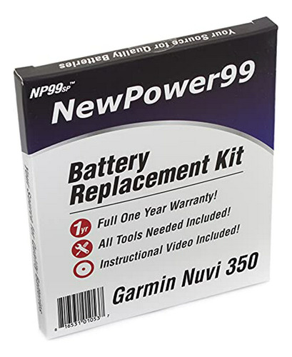 Kit De Batería Newpower99 Para Garmin Nuvi 350 Con Video, He