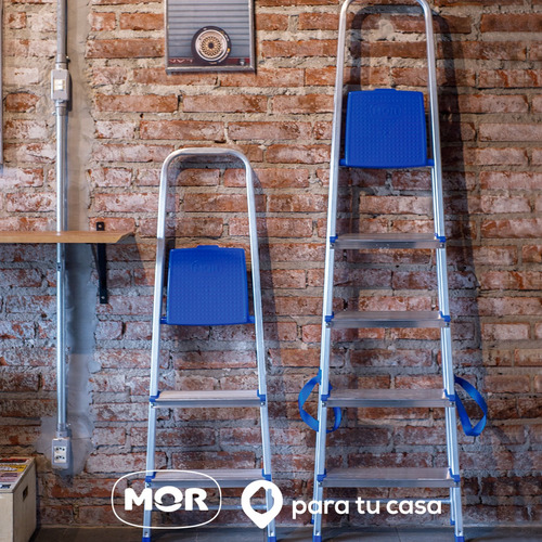 Escalera 6 Escalones Aluminio 1.30 Mts Mor Ct