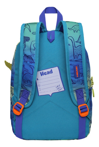 Mochila Infantil Pop Dino Faded Azdd Head Color Azul