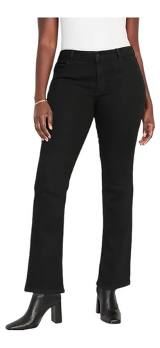 Jeans Old Navy Mujer Tiro Medio - Bota Wow Negro