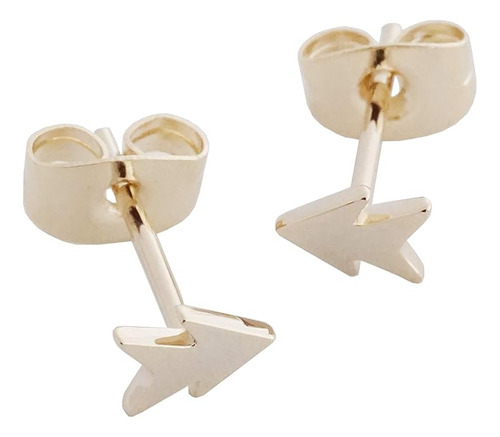 Arrowhead Geo Star Stud Aretes En Oro Oro Rosa O Plata Joyer