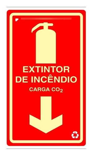 Placa De Sinalização Extintor Co2 - Xe3 - 22x11