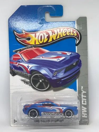Hot Wheels Ford Mustang Police Gt Concept - Hw City Azul