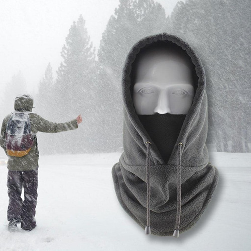Bufanda Unisex De Forro Polar Para Invierno, Cálida, Con Cap