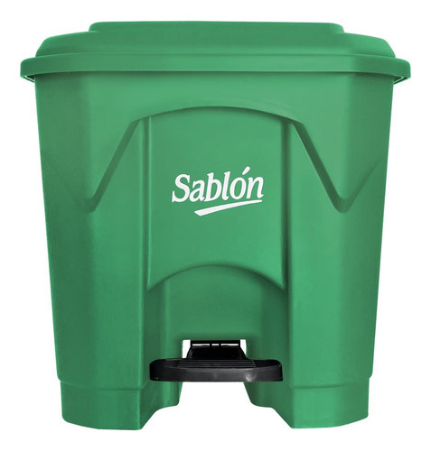 Cesto De Pedal De 30 L Durable Y Resistente Color Verde