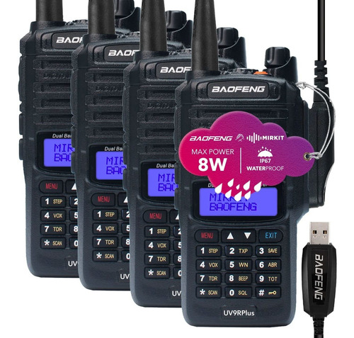 4 X Mirkit Radio Impermeable Baofeng Uv-9r Plus Mk1 (uv-82 .