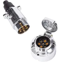 Comprar Enchufe Conector Ficha Trailer 12v Alumio 7pin Macho+ Hembra