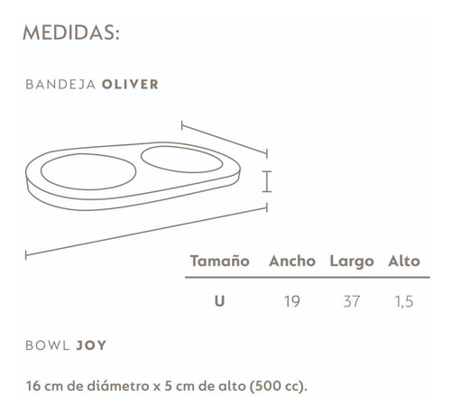 Comedero Bebedero Plato Para Perro Y Gato Mypaw Joy Color Kit Gris lavado