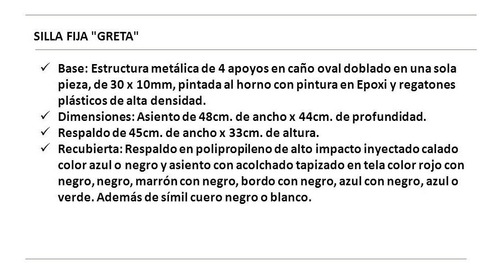 Silla Fija De Escritorio Pc Oficina Greta. Strada