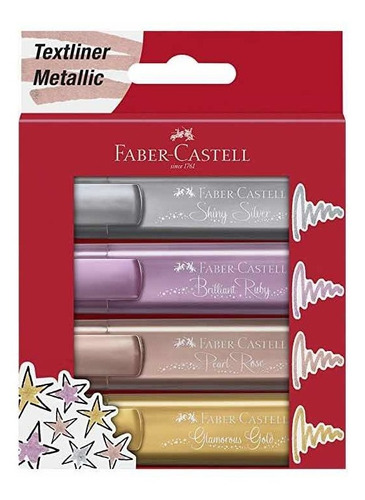 Resaltadores Metalicos Faber Castell Bullet Journal