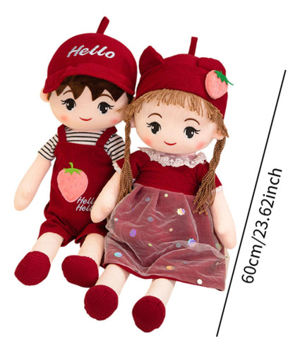 2 Uds Juguetes De Peluche Pareja Muñeca 60 Centímetros