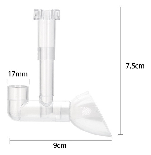 Aquarium Lily Tip Tip De Entrada De Agua Retire 16 Mm Claro