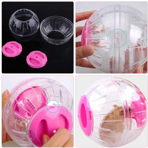 Imagen 5 de 5 de Esfera Cristal Acrilica Juguete Hamster Jerbo Cobayo 20cm