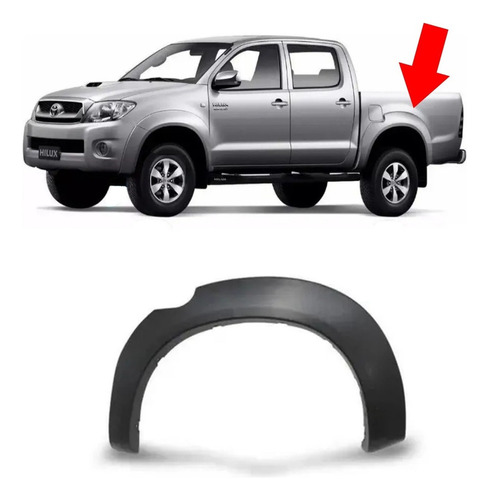 Moldura Guardabarro Trasero Hilux 2008 2009 2010 Izquierda