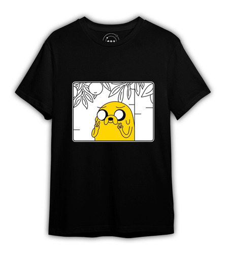 Imagen 1 de 3 de Jake Hora De Aventura Polera Vinilo Textil 100% Algodón