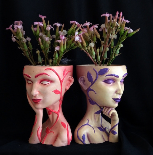 2 Macetas De Diosas Venus Y Afrodita -suculentas-cactus