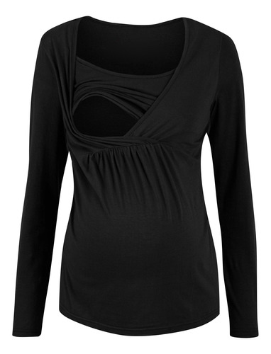 Ropa Para Mujeres Embarazadas, Cuello Redondo, Manga Larga,