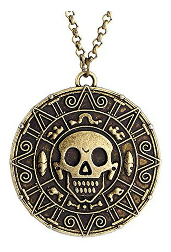 Inspired By Pirates Of The Caribbean Movies Collar Con Medal