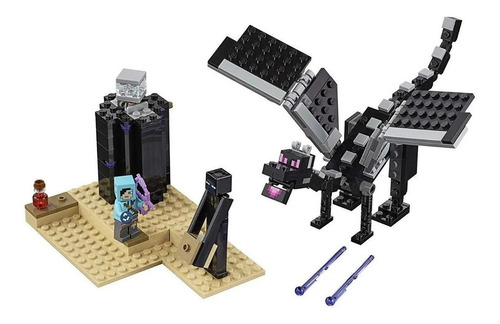 Imagem 1 de 2 de Blocos de montar  Lego Minecraft The end battle 222 peças  em  caixa