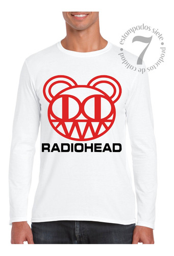 Polera Manga Larga Hombre Banda Musical Radiohead