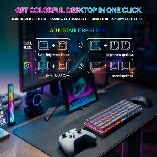 Ciy X79 Teclado Mecánico Para Juegos Bluetooth, Rgb, Diseño