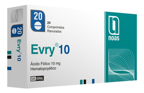 Evry® 10mg X 20 Comprimidos | Ácido Fólico