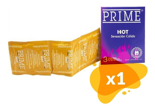 Preservativo Prime Caja X3 Tipo de preservativo Hot