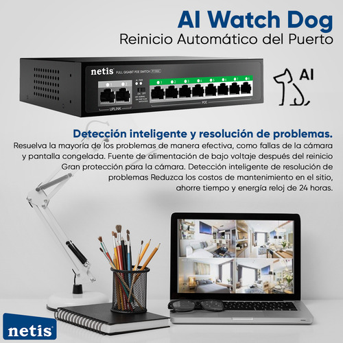 Netis Switch Poe P110gc 8 Puertos Poe+ 2 Puertos /1000 Mbps