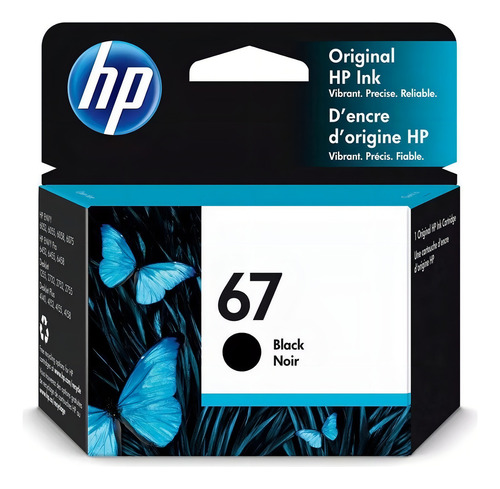 Cartucho De Tinta Hp 67 Color Negro (Usado)
