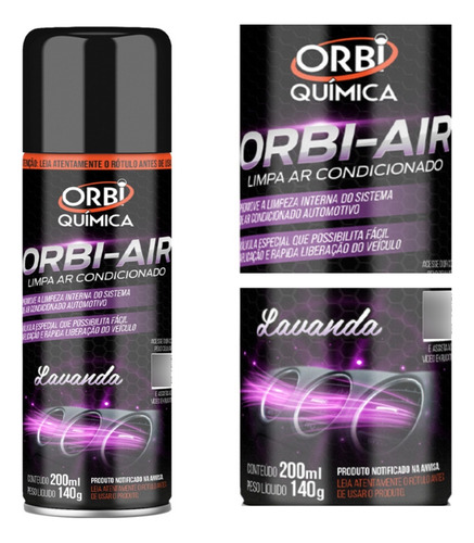 Limpa Ar Condicionado Automotivo Spray Higienização Orbi-air