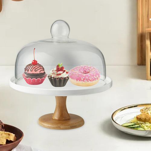 Soporte Nórdico Para Tartas, Cubierta De Cristal, Bandeja
