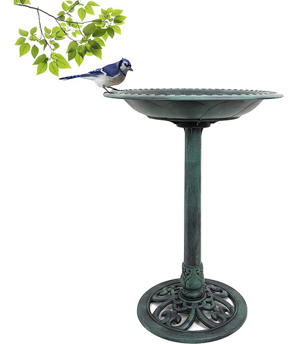 Pedestal Bird Bath Fuente Antigua Para Decoración De Exterio