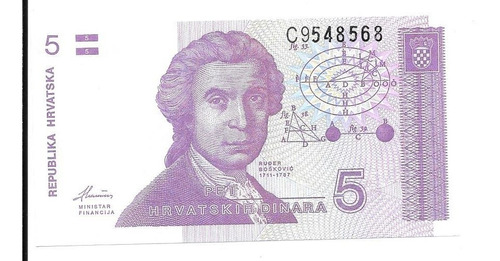 Liquido Billete De Croacia.  5 Dinar 1991 Unc