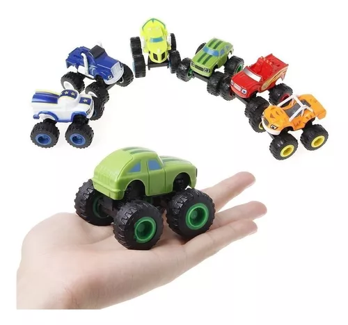 6 Carrinhos De Fricçao de corrida Blaze Monster Machine Racer Brinquedo