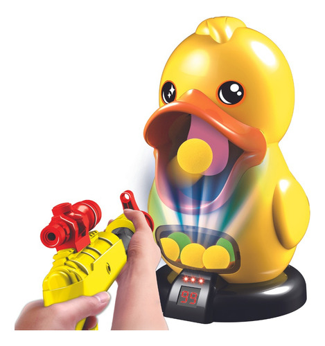 Mira Certa Super Desafio Pato Brinquedo Interativo Zoop Toys Cor Amarelo