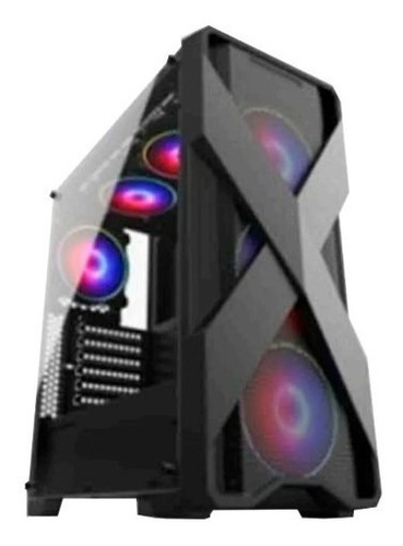 Gabinete Mid Tower Kanji Z820 Rgb Vidrio Templado + Fuente