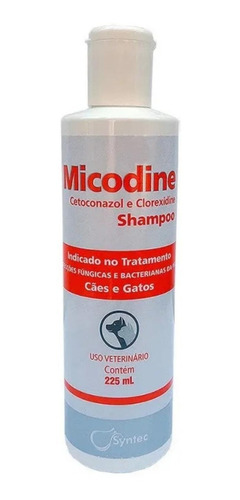Shampoo Micodine 225ml Para Cães E Gatos - Kit Com 2 Un Fragrância Neutra