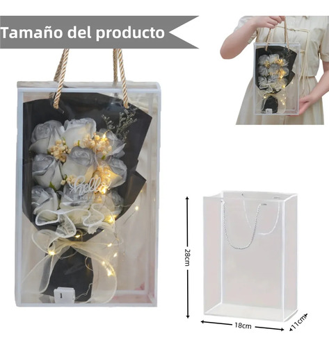 JUDENG Ramos Flores Artificiales Led Rosa Negra San Valentín
