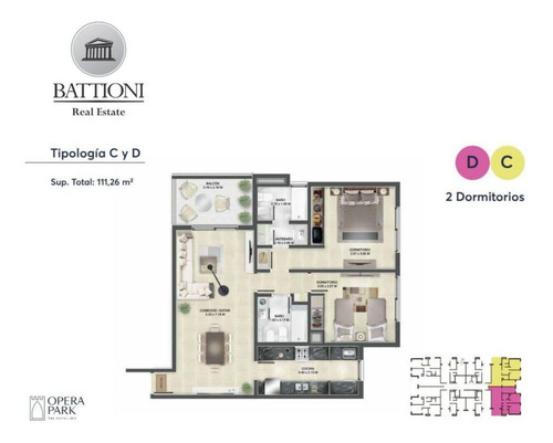 Imagen 5 de 8 de Cerro De Las Rosas - Departamentos 1 Dorm En Venta Opera Parck