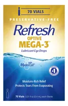 Comprar Refresh Optive Mega-3 Gotas Lubricantes Para Ojos 70 Pzas