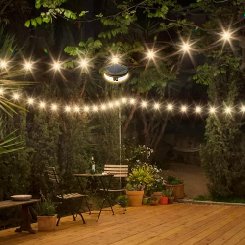 Cadena De Luces Solares Para Acampar Al Aire Libre Linterna