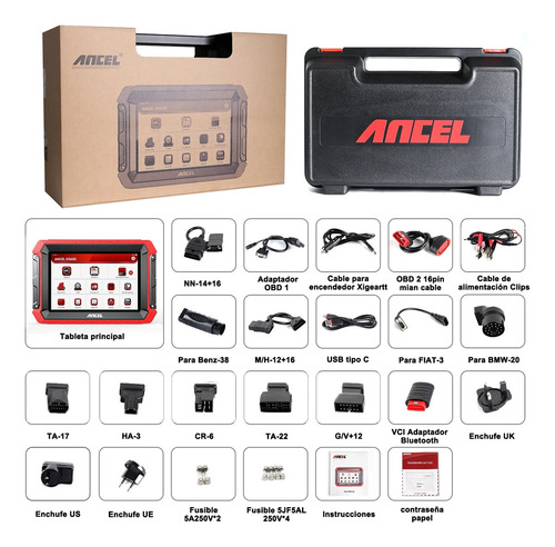 Escáner Automotriz Obd2 Ancel Ds600 Bidireccional Ecu Tpms