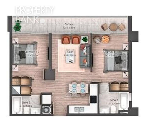 Nuevo Depto. 70 M2 Con 2 Dorm. Mariposa En Macul