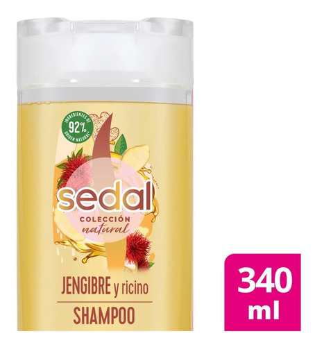 Shampoo Sedal Natural Jengibre Y Ricino X 340 Ml