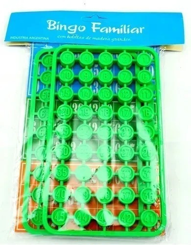 Imagen 1 de 2 de Bingo Familiar 90 Bolillas Plasticas + 12 Cartones Loteria