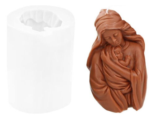 Molde Silicona Virgen Maria Velas, Chocolate, Cemento