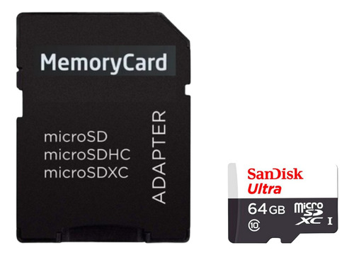 Cartão De Memória Sandisk Ultra 100mb/s 64gb P/câmeras Wi-fi