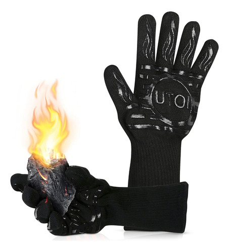 Guantes De Parrilla Para Barbacoa, Resistentes Al Calor Hast