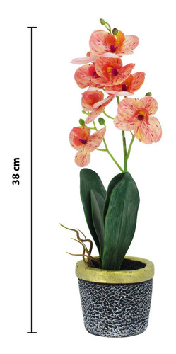 Imagen 5 de 8 de Maceta Decorativa Plantas Y Flores Artificiales Orquideas
